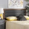 Baxton Studio Dexter Modern Dark Grey Fabric Upholstered and Walnut Brown Finished Wood Headboard-Full 191-11535-ZORO - alternate 1